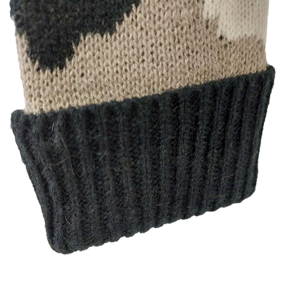 Cloud Chaser Green/Black Camo Distressed V-Neck Sweater View 4